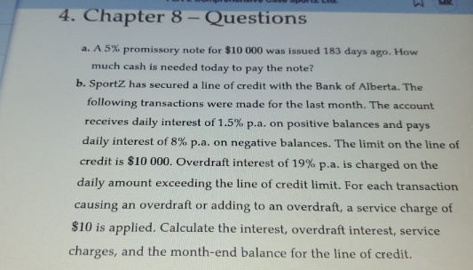 answers with solutions 4. Chapter 8 - Questions