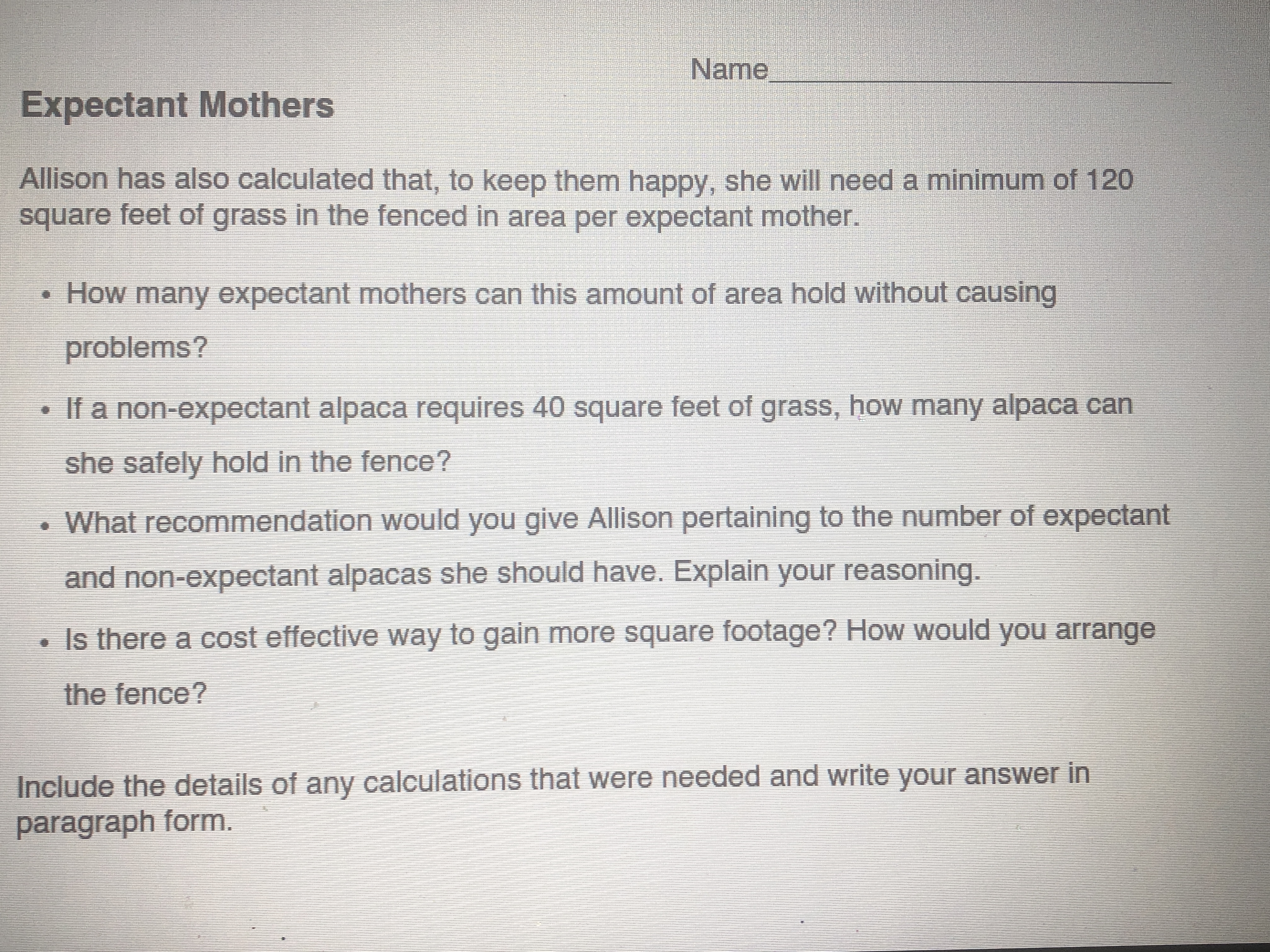 I need help answering the 4 bullet points. The