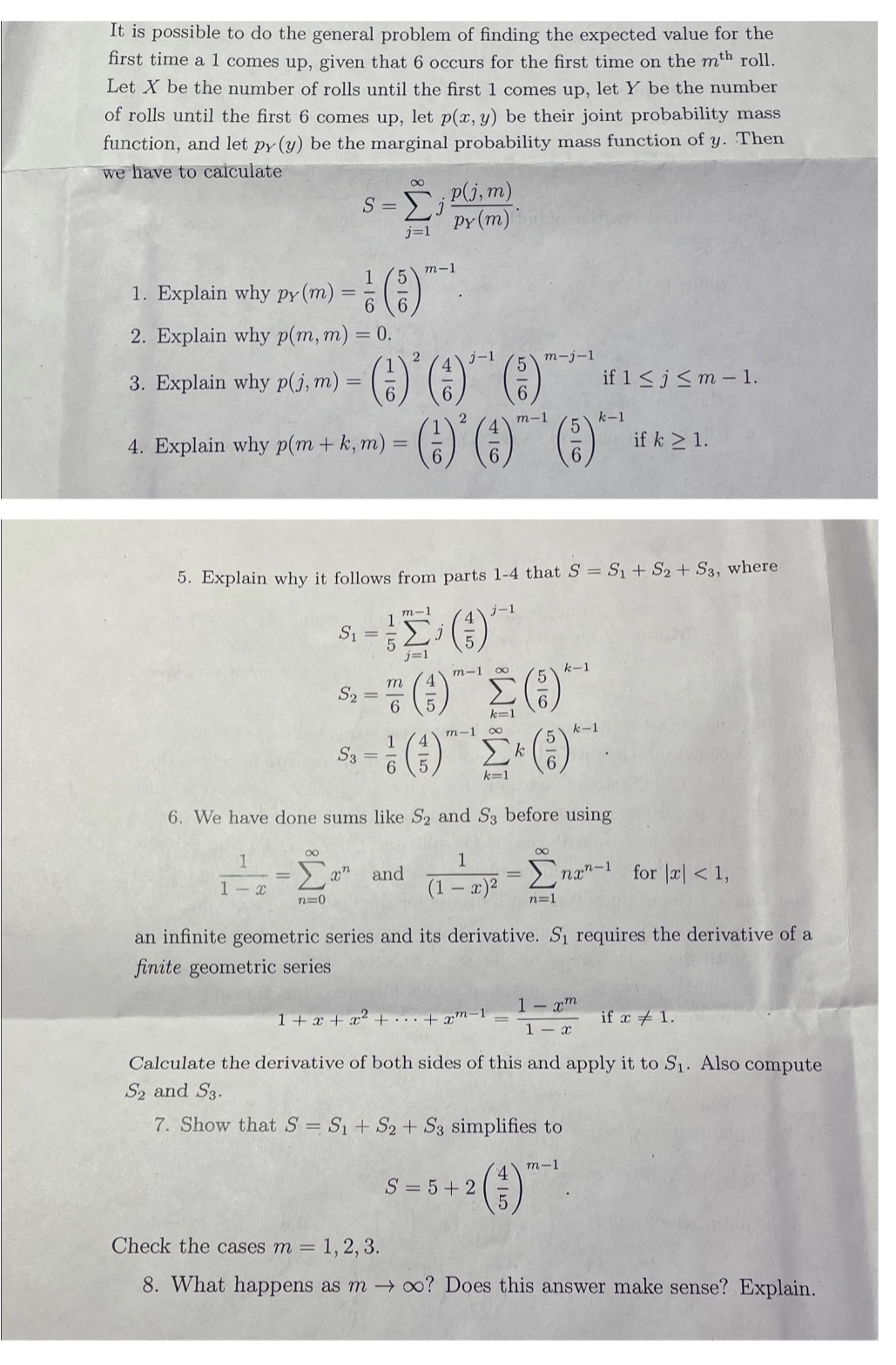 I know how to do the first four I just need help