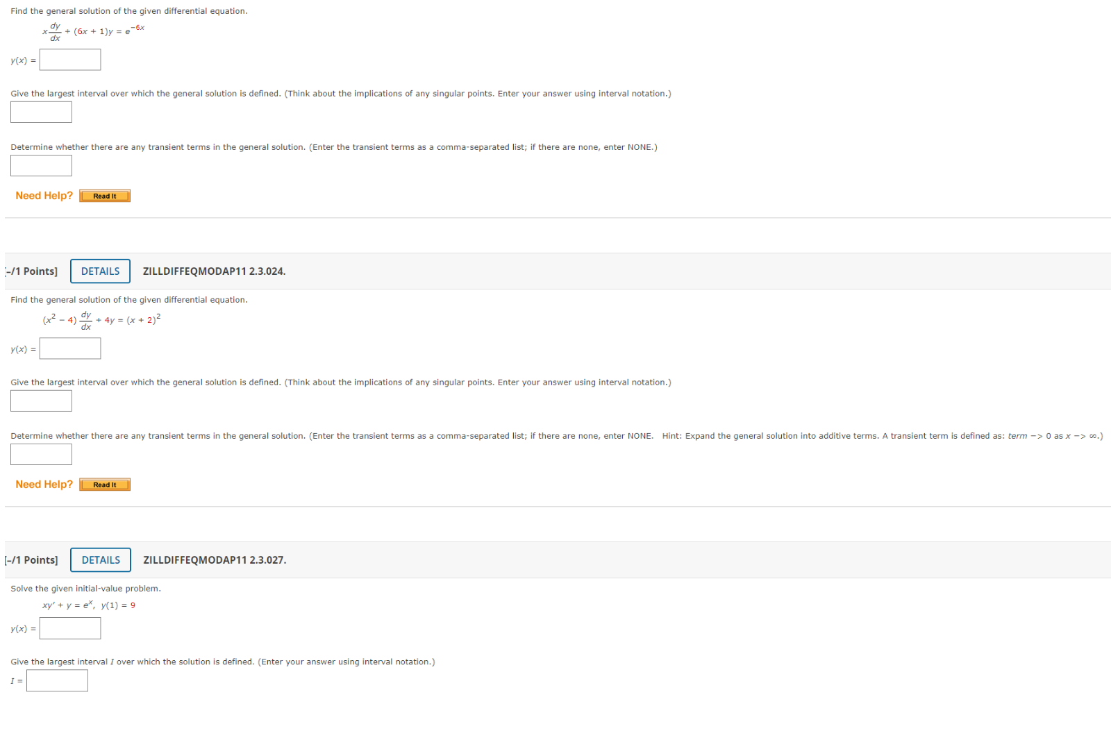 Find the general solution of the given