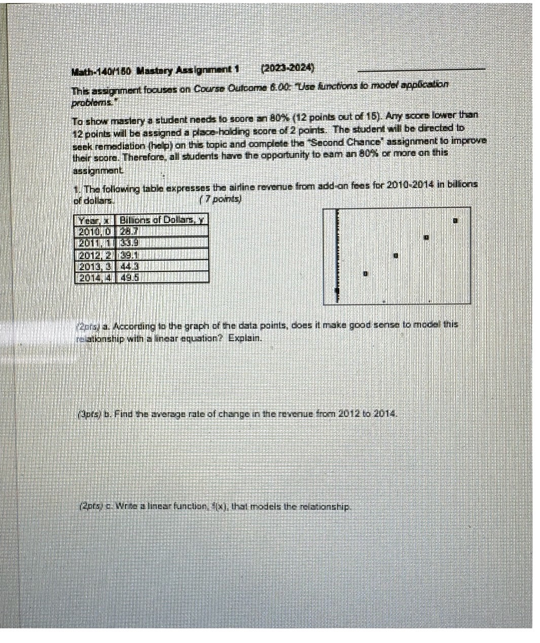 Math-140/180 Mastory Assignment 1 (2023-2024)