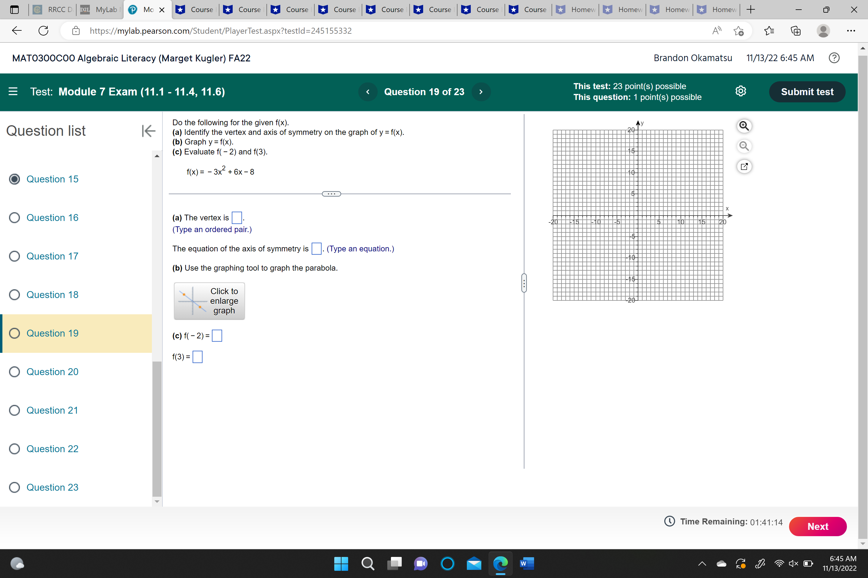 @ RRCC D. |D2L MyLab @ Mo X Course * Course *
