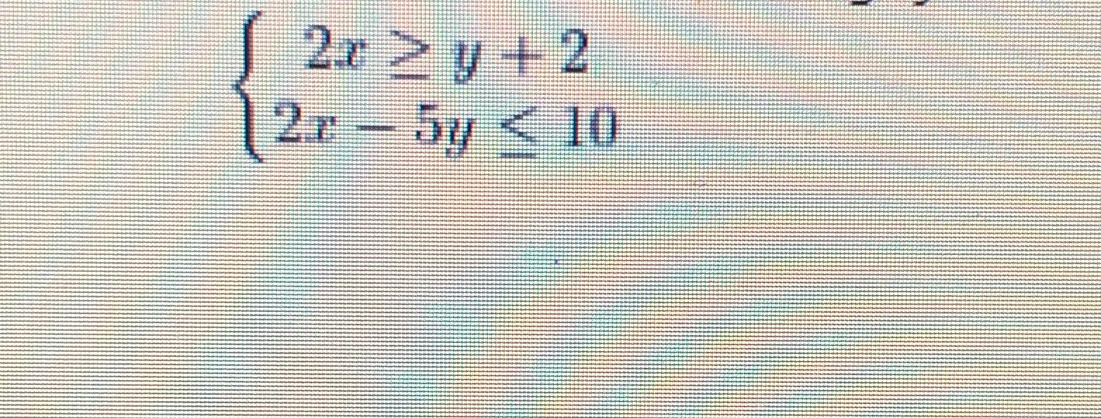 Shows the solution of the following system of