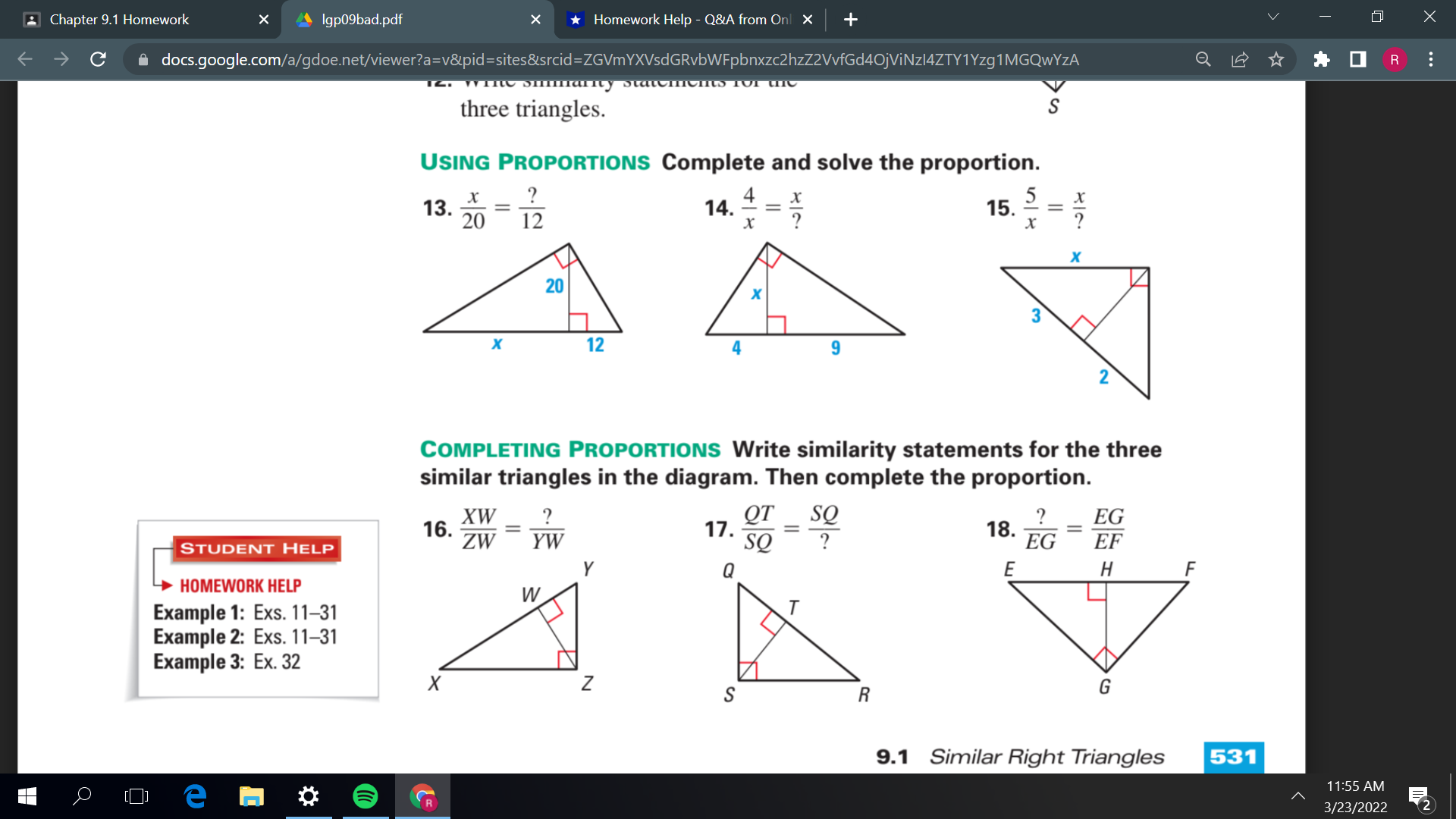 Answer 13 to 15 Answer 17 to 18 Chapter 9.1
