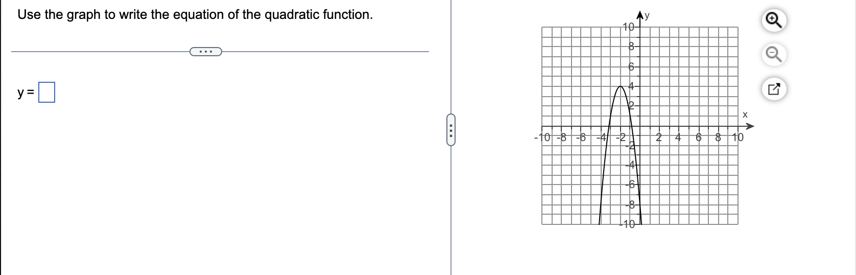 Use the graph to write the equation of the