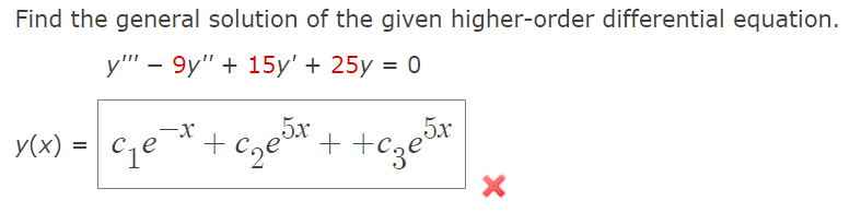 Find the general solution of the given