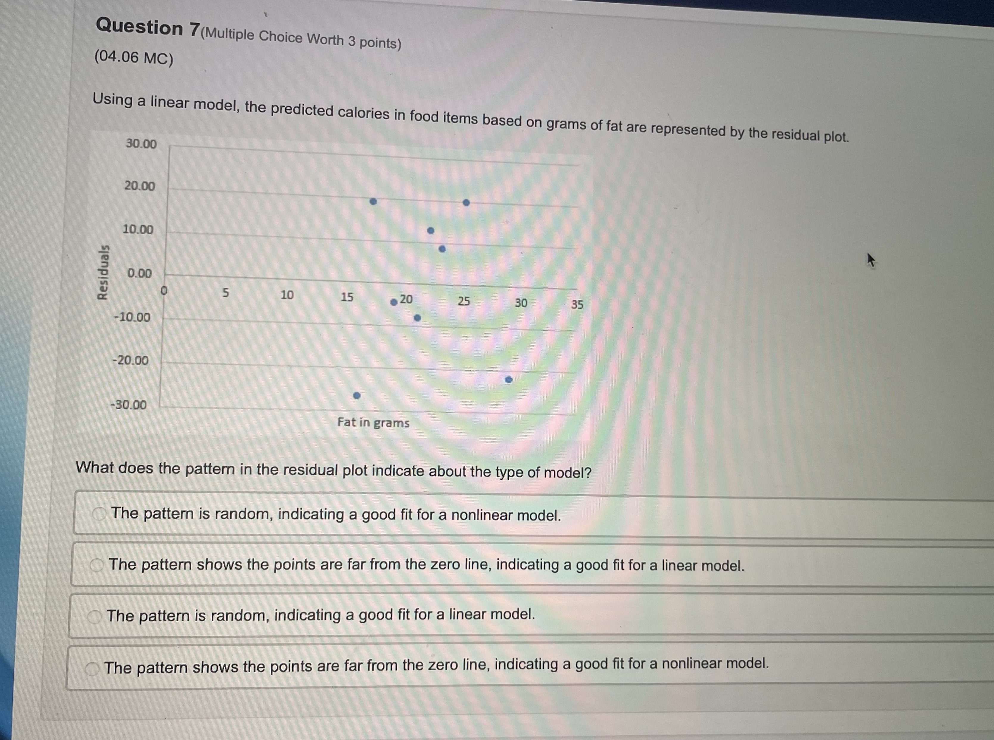 question 7, please answer Question 7(Multiple