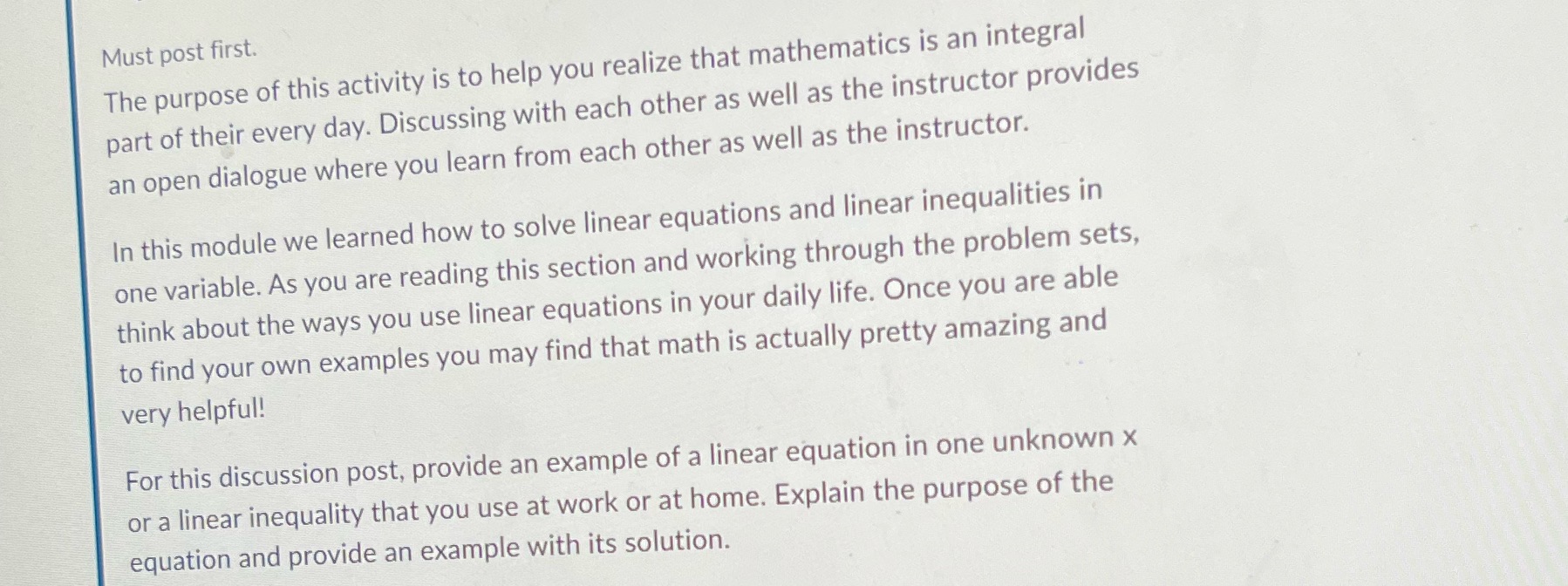 Must post rst. u realize that mathematics IS an