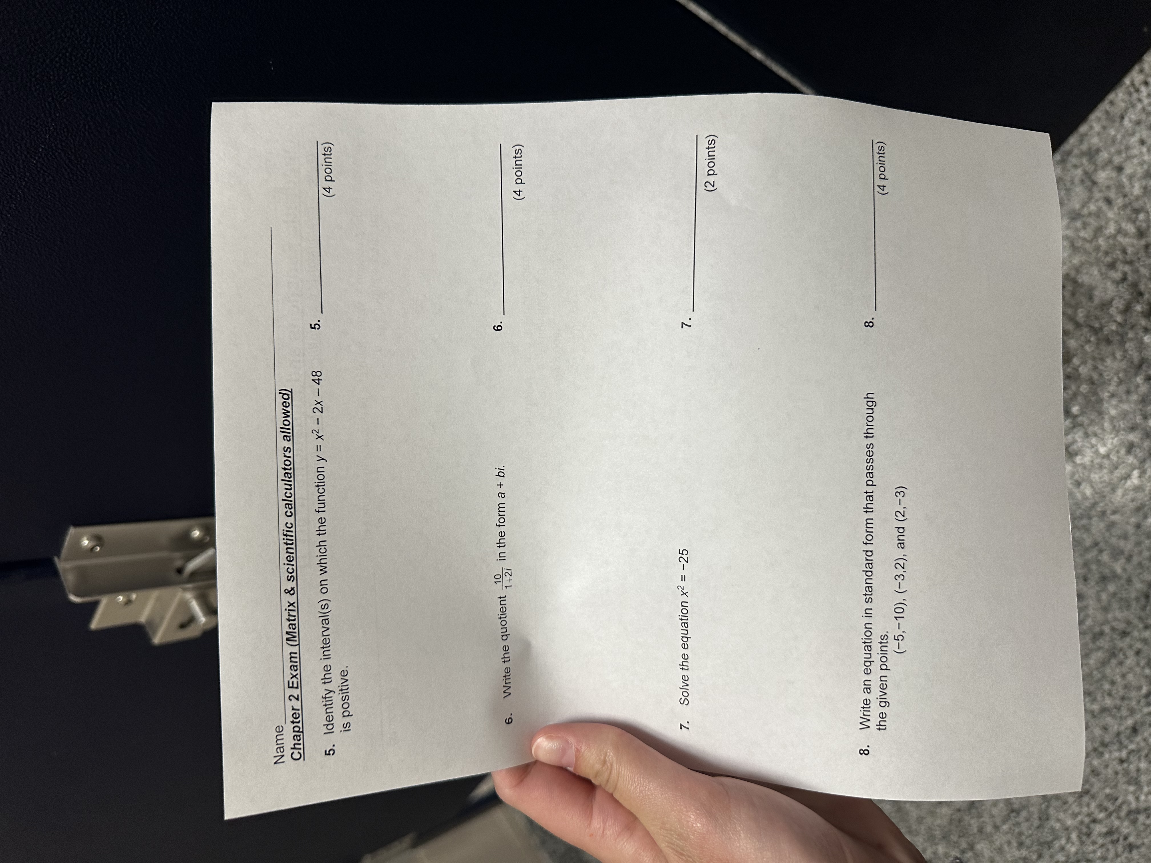 Name Quadratic Functions and Equations (Part 1)
