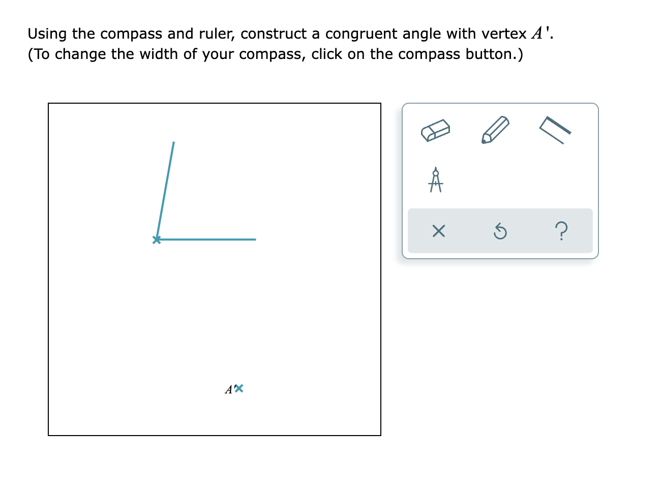 Use the compass and ruler to construct the