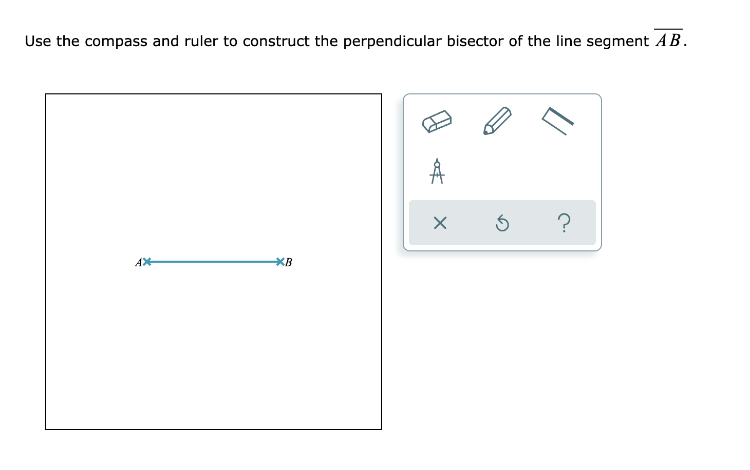 Use the compass and ruler to construct the