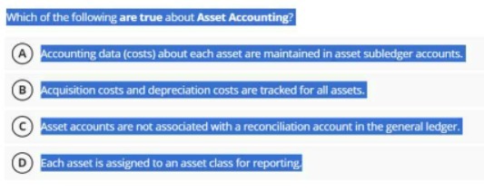 Which of the following are true about Asset