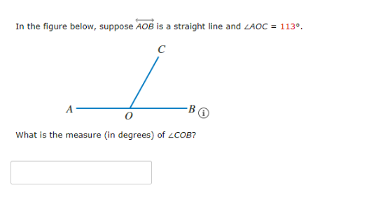In the figure below, suppose AOB is a straight