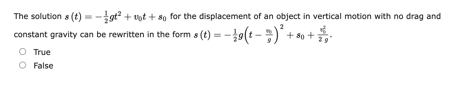 Please have a look of the T/F question below and