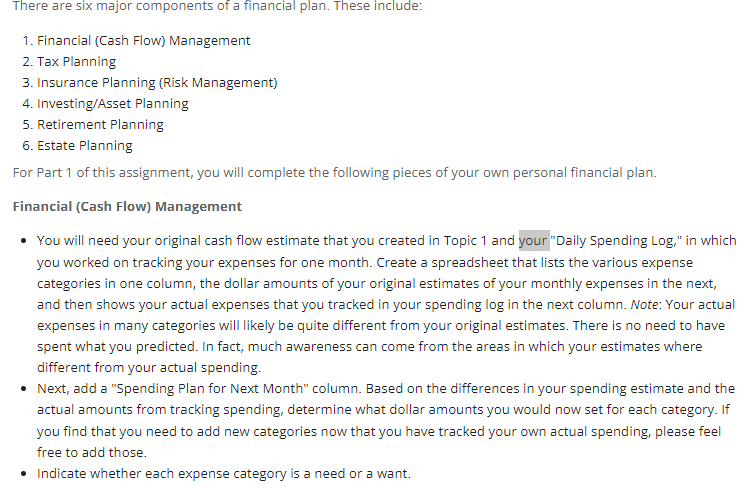 I working on this assignment below all I need is