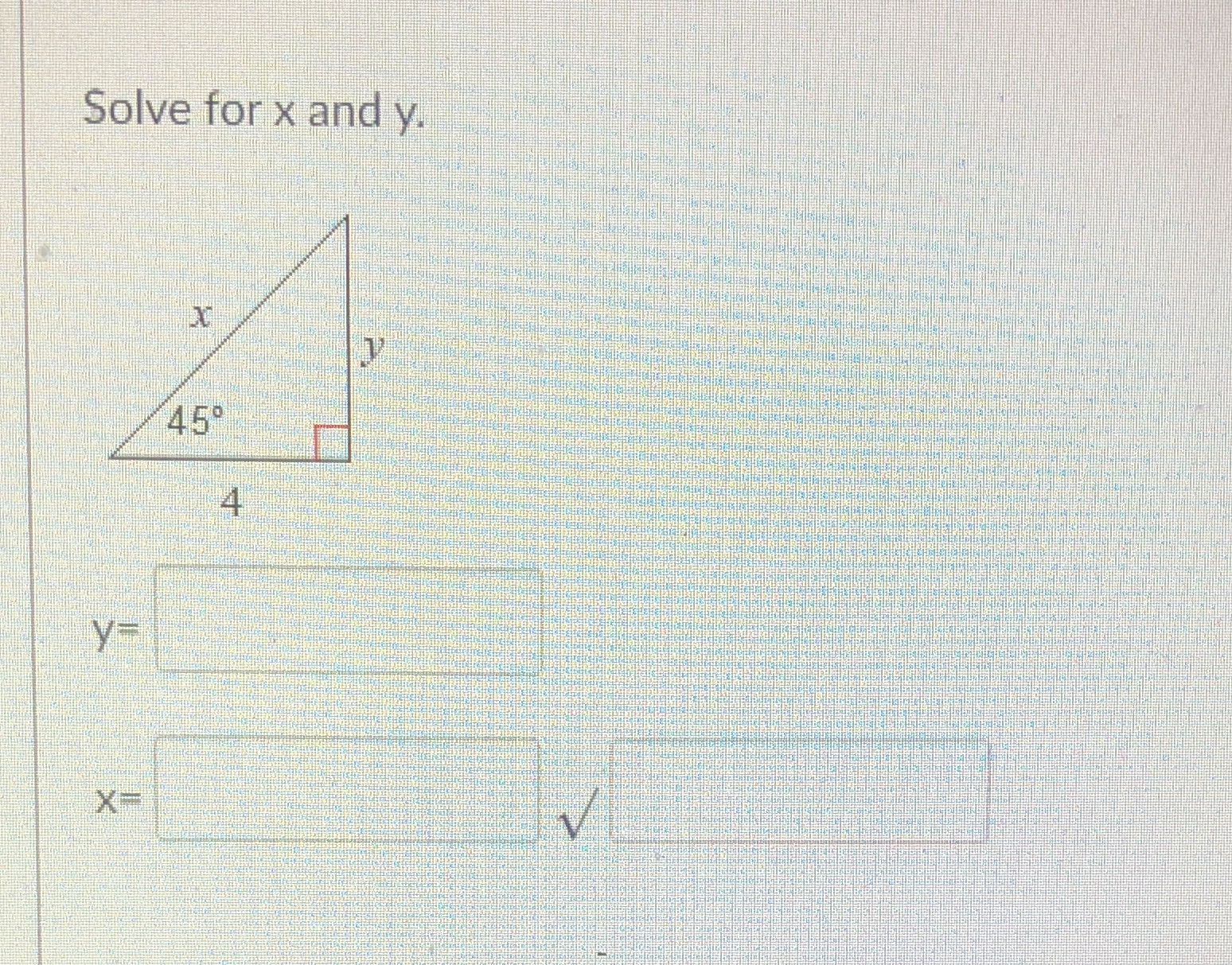 This is a special right triangle problem. (10th