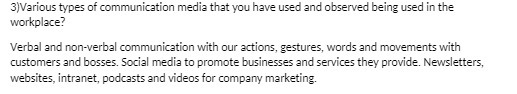 3)Various types of communication media that you
