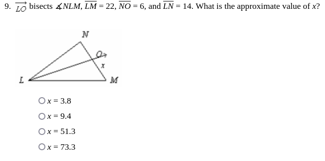 8. What is the value of x, given that AF || BD? 4
