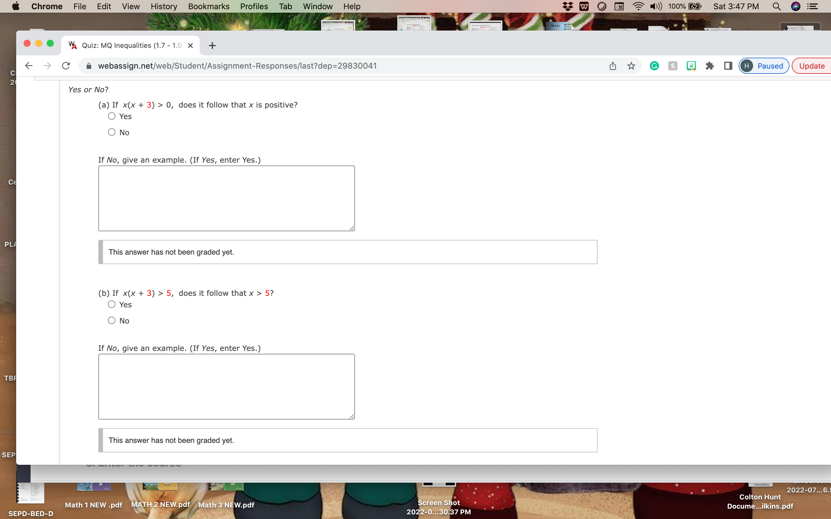Chrome File Edit View History Bookmarks Profiles