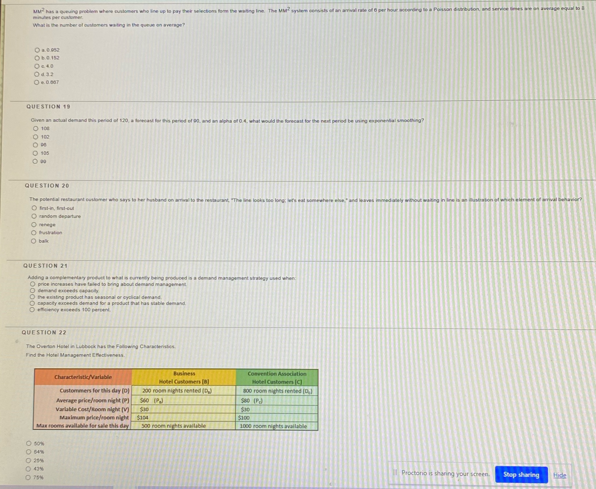 MM has a queuing problem where customers who line