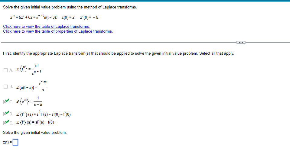 Determine the inverse Laplace transform of the