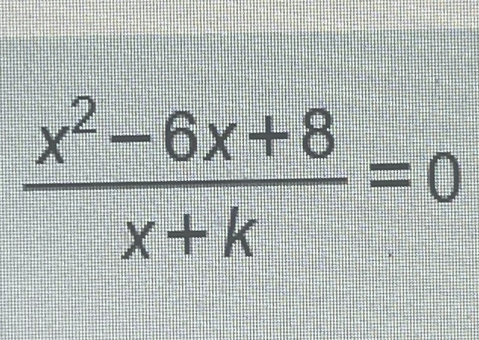 with what values ??of k will the equation have