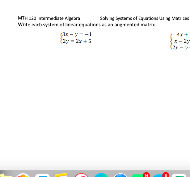 Can someone help me with this problem? 3x-y= -1