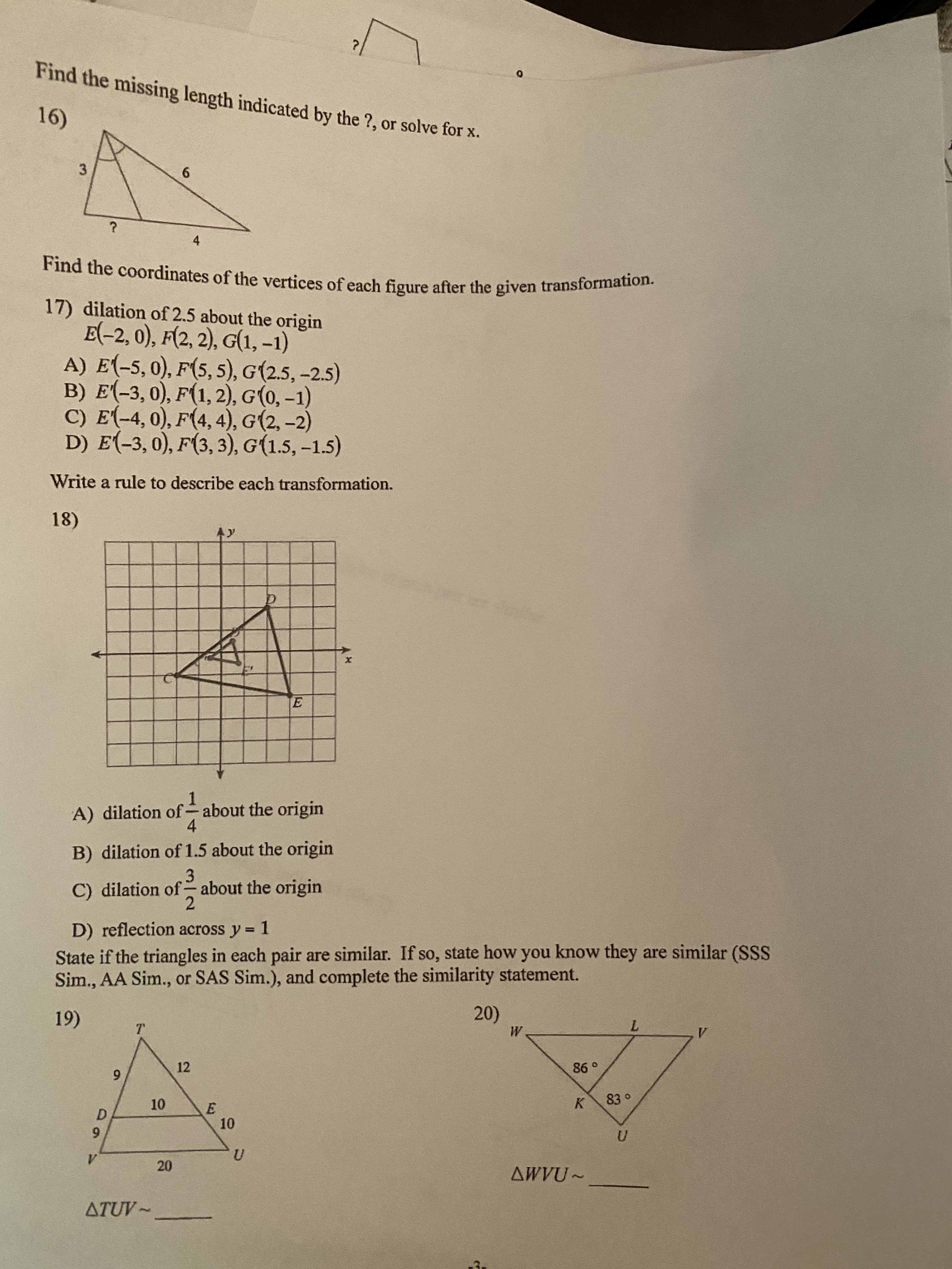 PROBLEM 17 : Find the Coordinates of the vertices