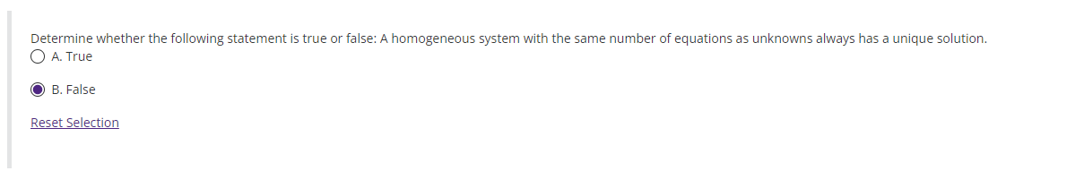 Determine whether the following statement is true