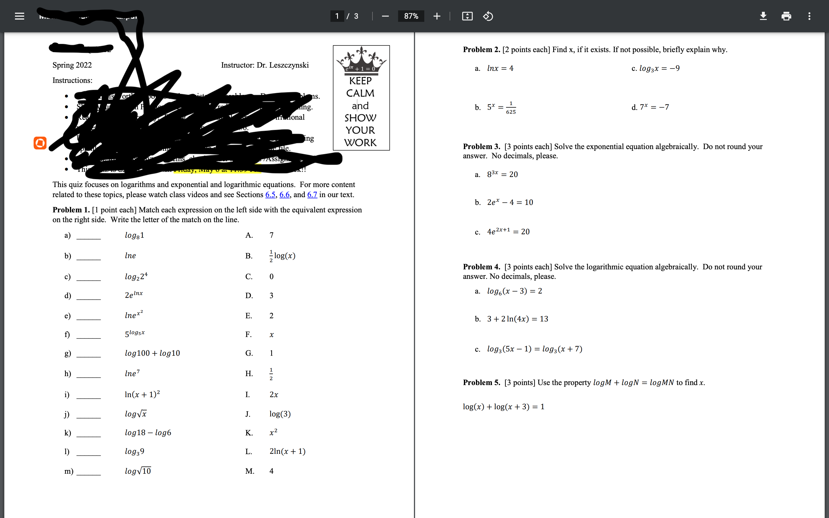 .... _. m ,,_. 1 / 3 Spring 2022 Instructor: Dr.