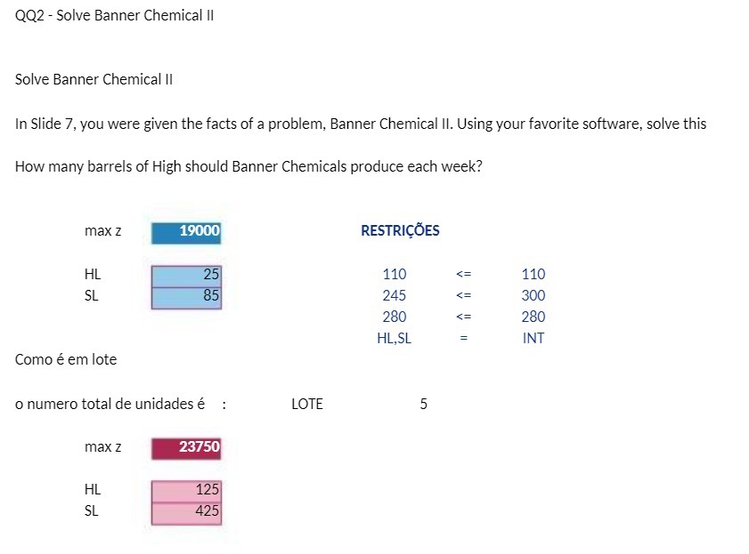 QQ2 - Solve Banner Chemical II Solve Banner