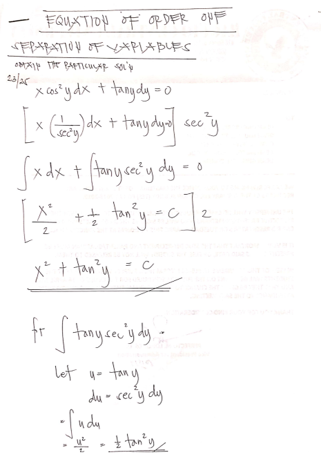 FQUIXTION OF ORDER ONF SFRRATION OF VARIABLES