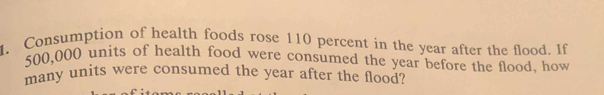 Consumption of health foods rose 110 percent in