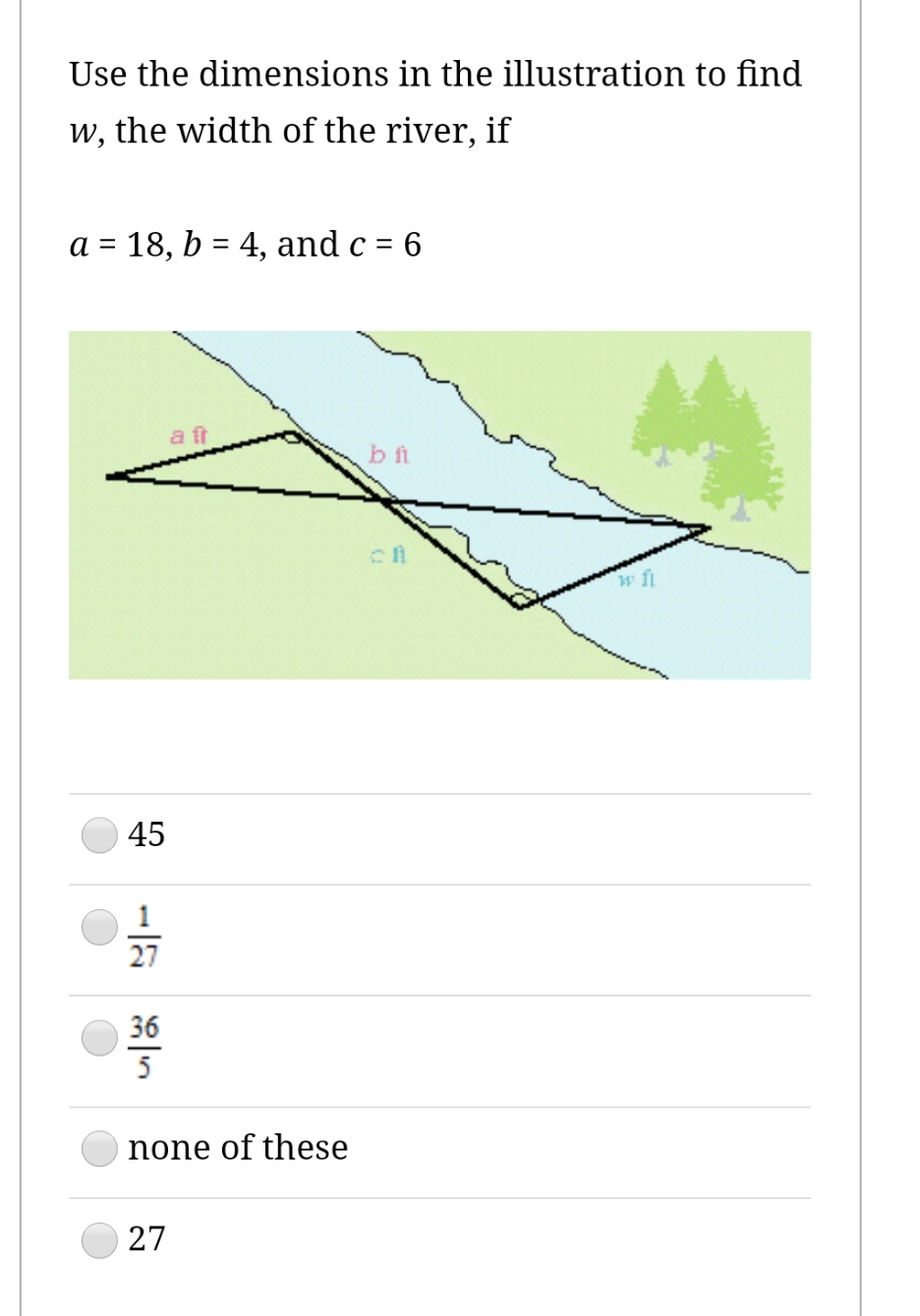how to get the answer? Use the dimensions in the