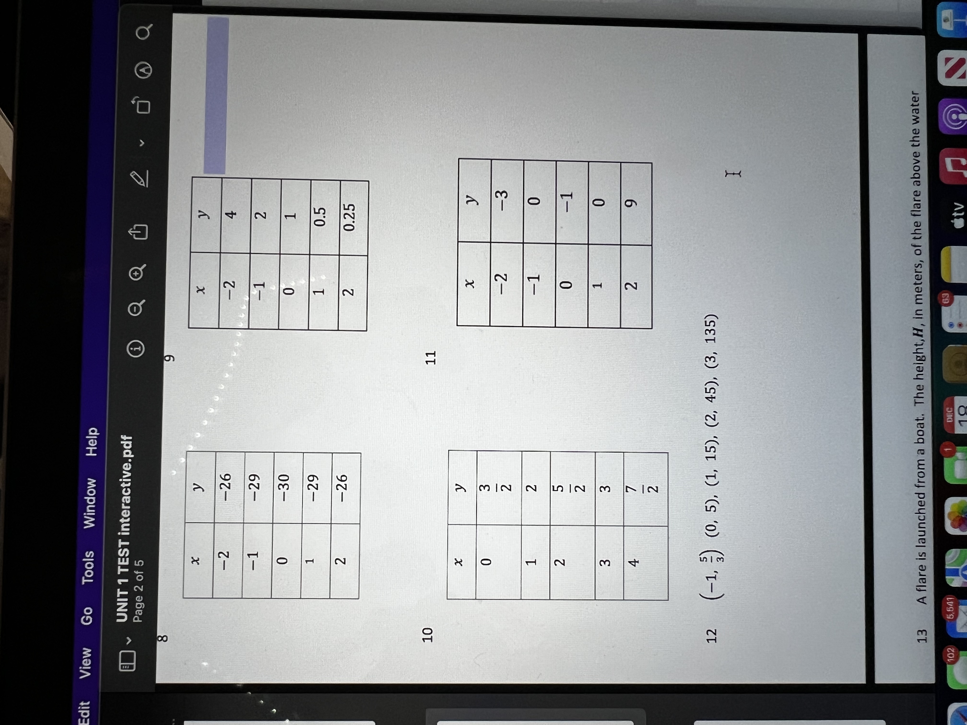 UNIT 1 TEST interactive.pdf Page 1 of 5 4 - 12