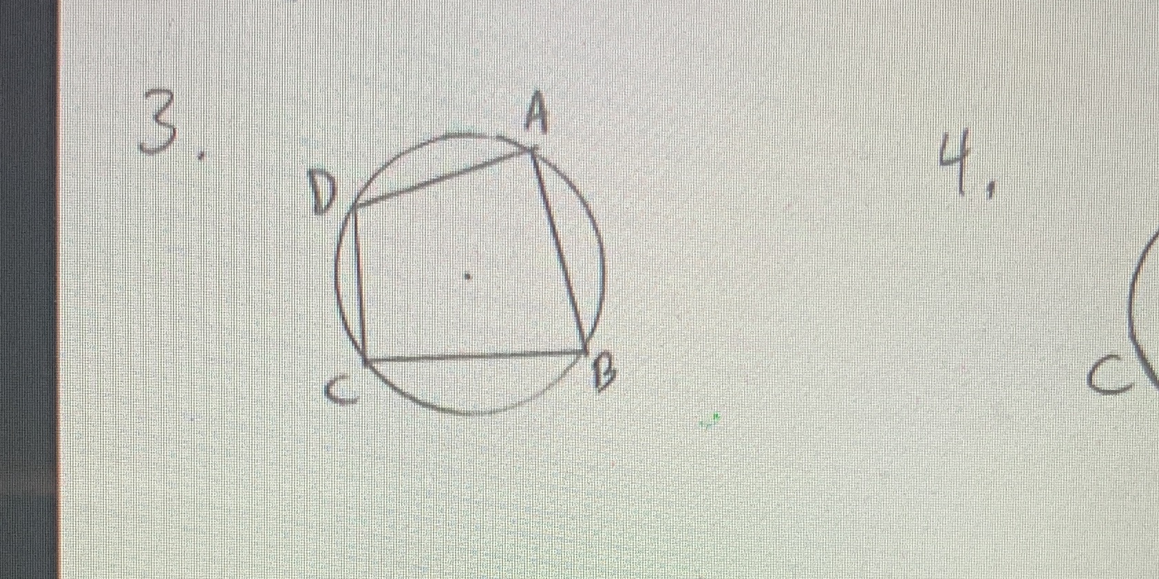 3. Find the measures of minor arc AB, minor arc