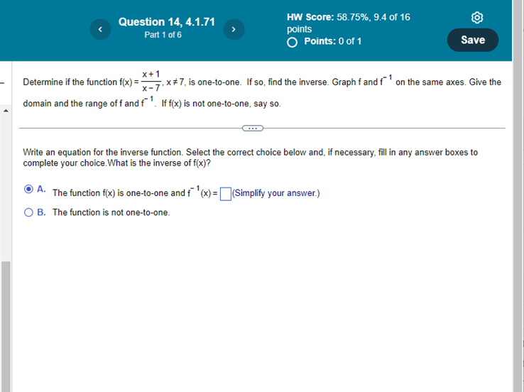 Question 14, 4.1.71 HW Score: 58.75%, 9.4 of 16