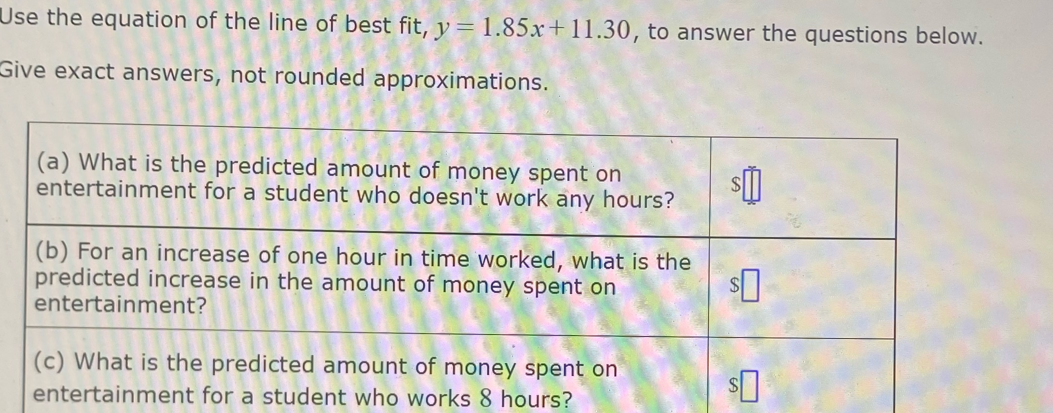 May I get some help with this? Use the equation