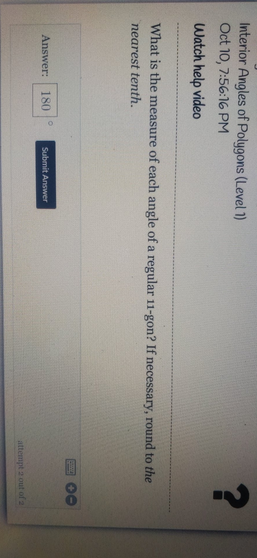 can you help Interior Angles of Polygons (Level