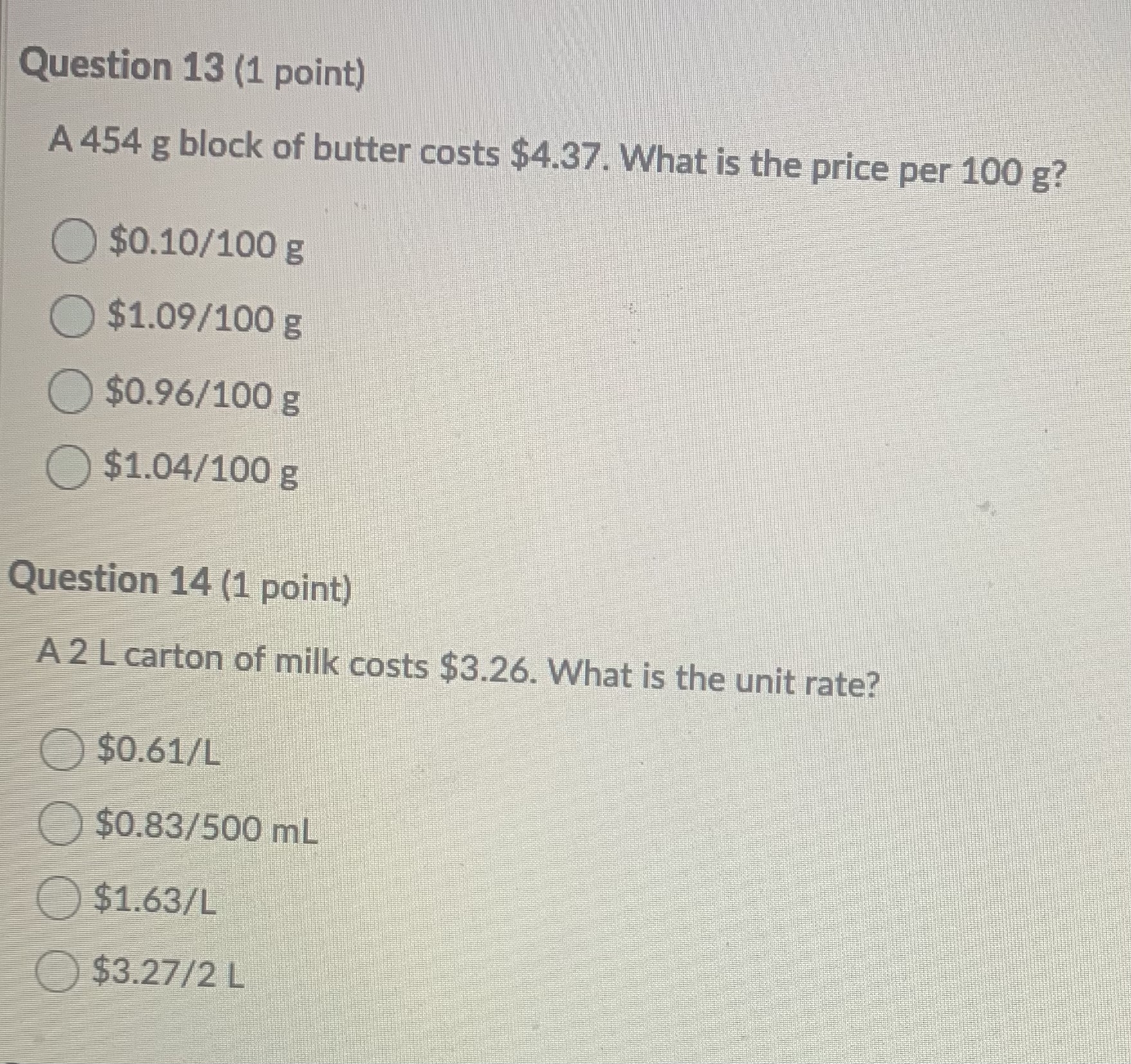 Measuring i need help finding the right answer