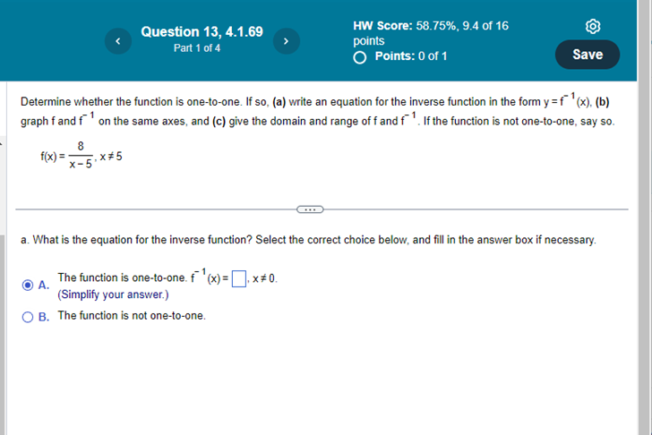 A) write the equation B) Graph C) find the domain