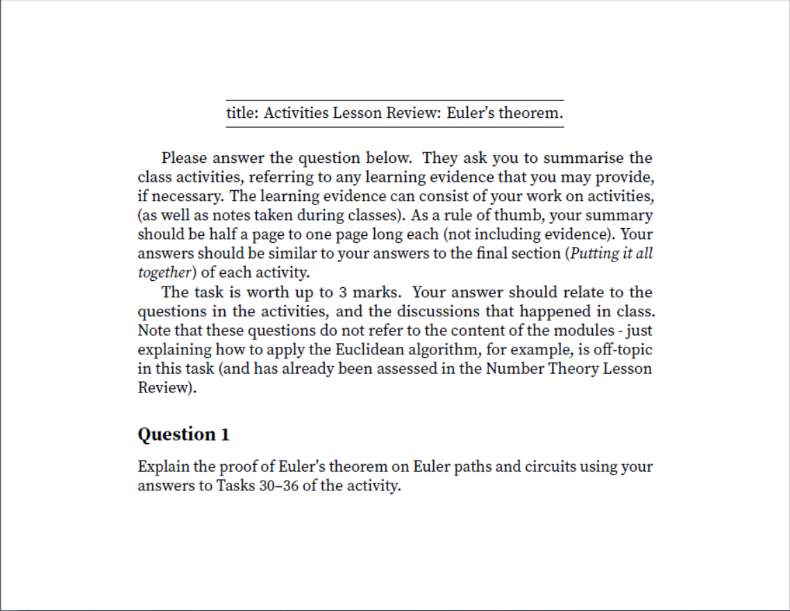 Please solve the following math problems: title: