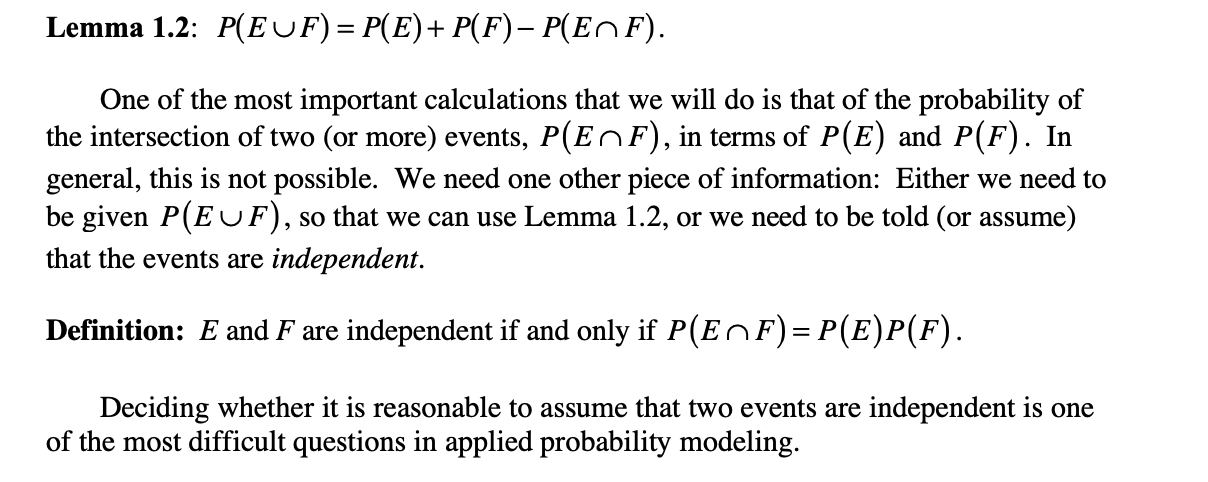 2. (a) Prove that if E and F are independent,