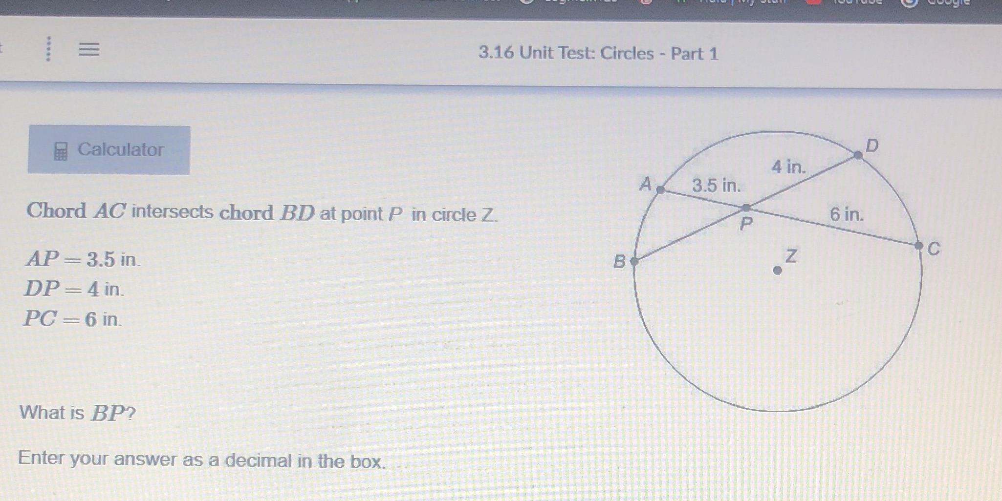 3.16 Unit Test: Circles - Part 1 D Calculator 4