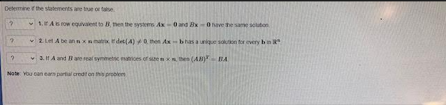 Determine " the statements are true or fake 1. If