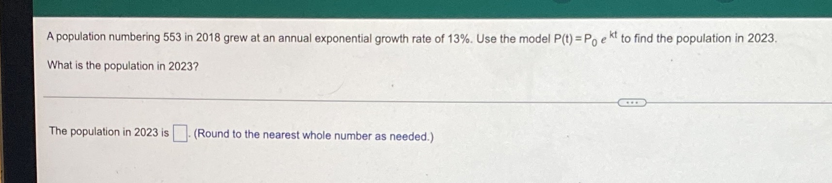 A population numbering 553 in 2018 grew at an