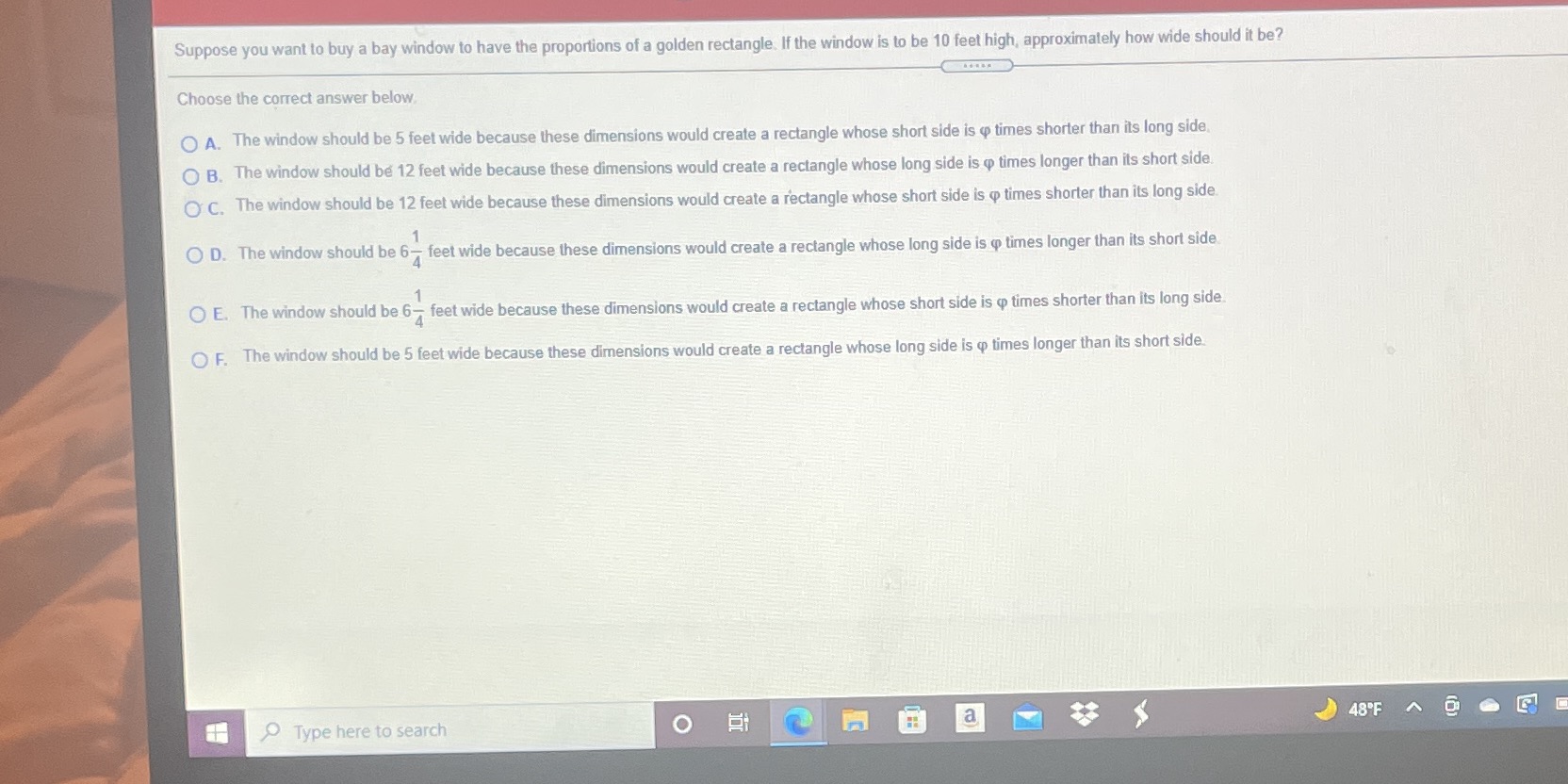 Suppose you want to buy a bay window to have the