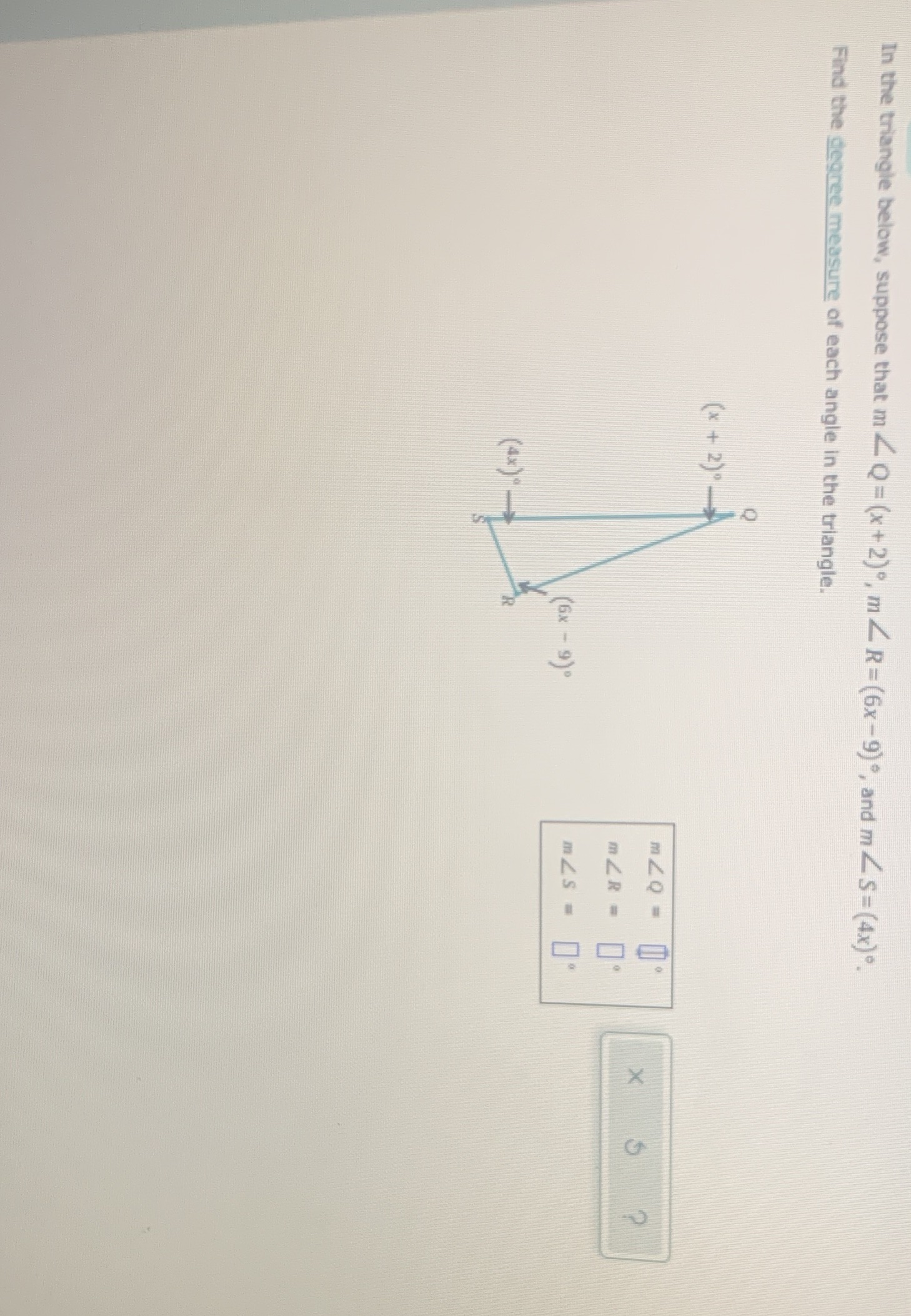 Need help to figure this out In the triangle