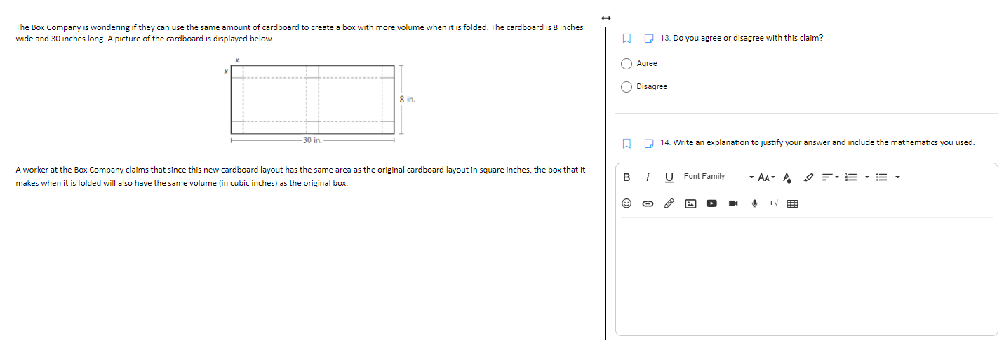 The template below shows how to create a box with