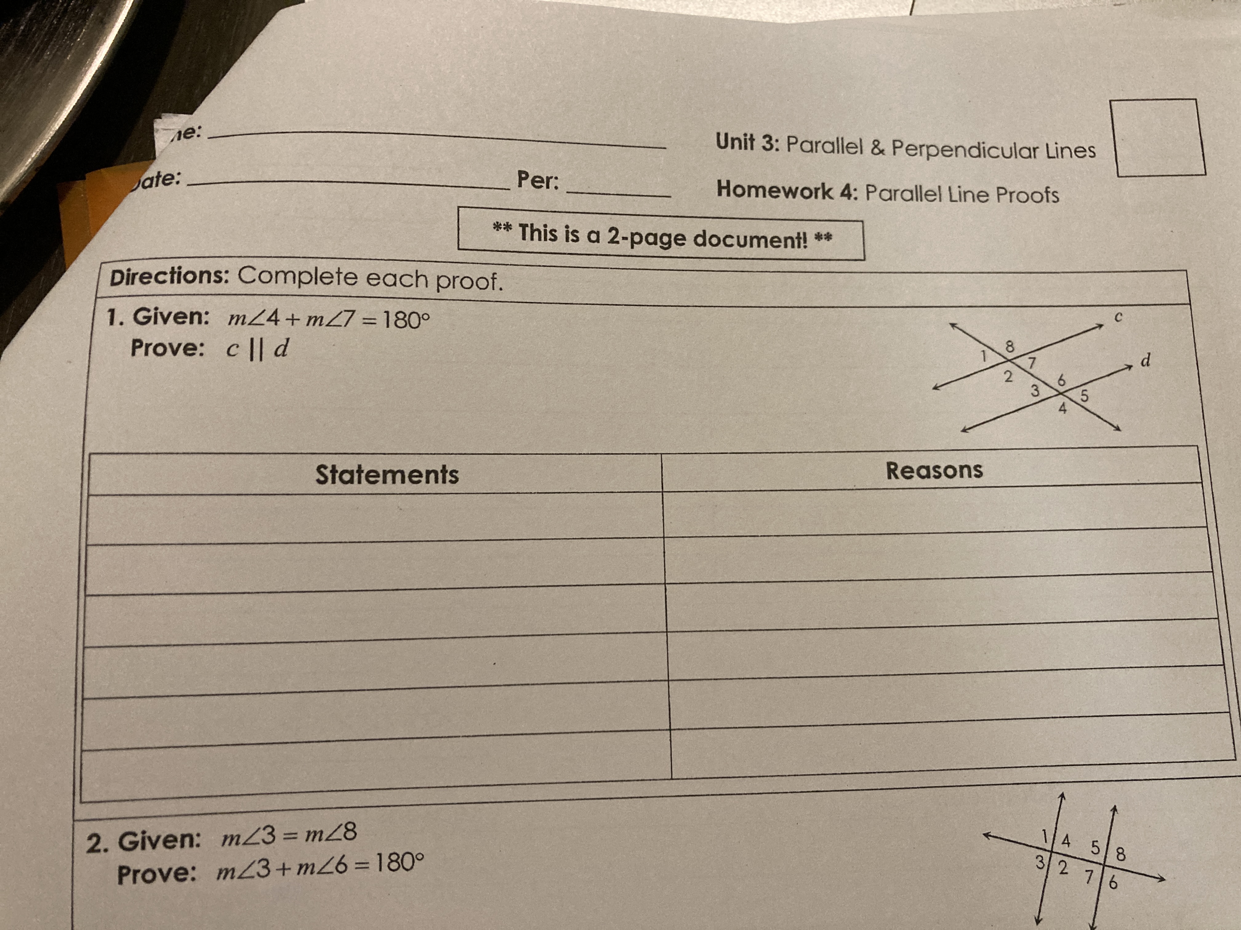 its parrallel and perpendicular lines he. Unit 3: